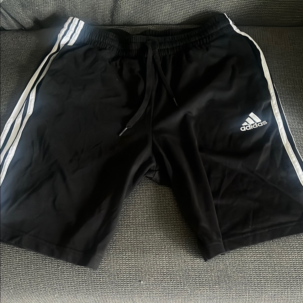 Adidas Black Athletic Shorts with Moisture-Wicking Fabric